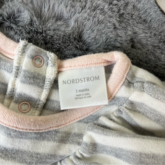 Nordstrom Baby Girl Striped Romper with Ruffle Details - 3M - Picture 6 of 7